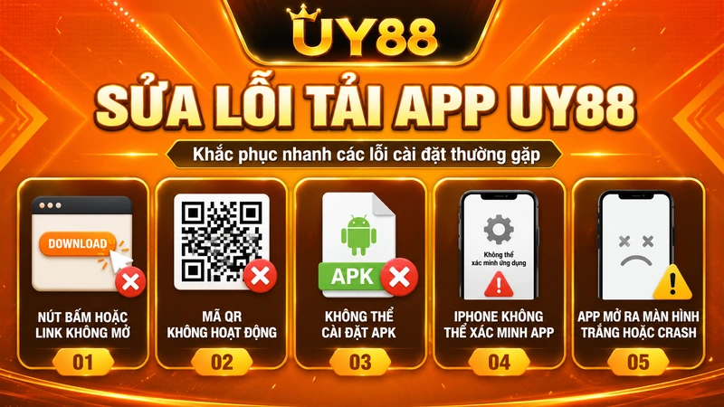 Cách xử lý lỗi tải và cài app UY88
